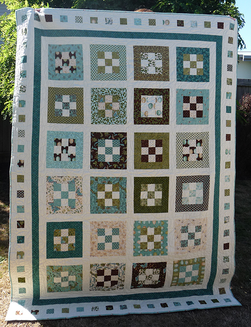 ‘Sweet Menagerie’ nine-patch quilt Free Pattern by Roslyn Mirrington for Moda Bake Shop