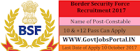 Border Security Force Recruitment 2018– 1074 Constable