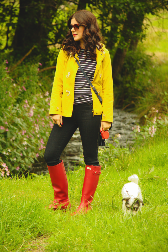 womens red hunter wellies