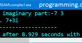 c++ program for complex numbers using class