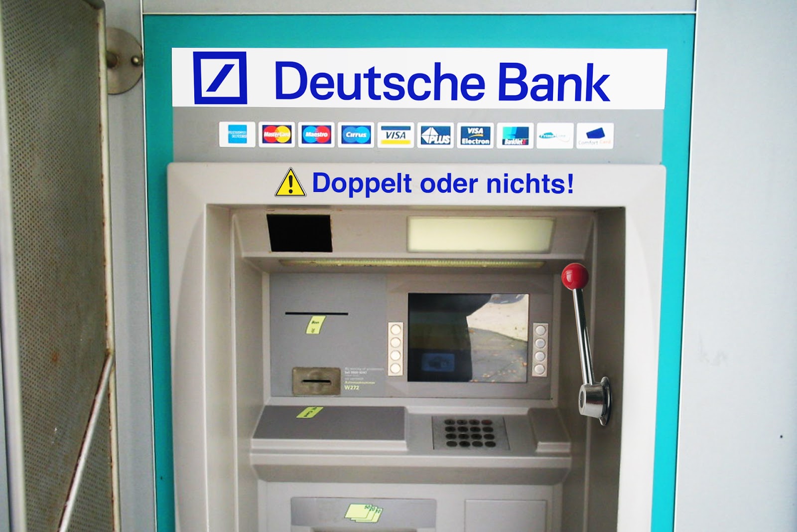 Deutsche Bank stellt Geldautomaten mit "Doppeltodernichts"Funktion auf