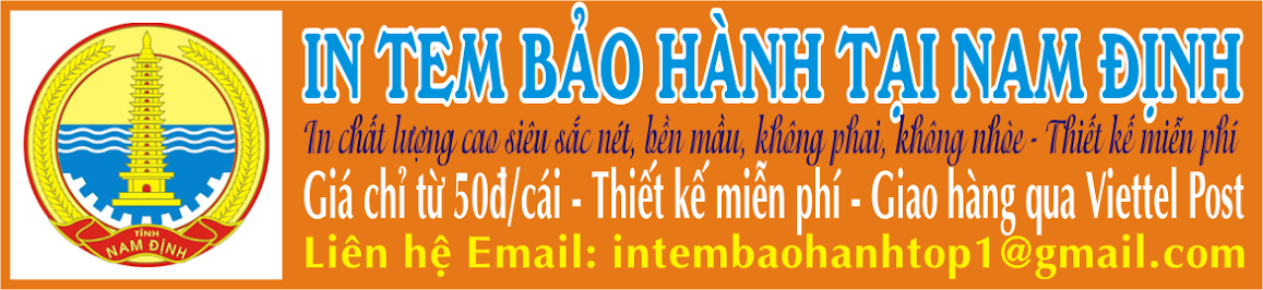 In tem bảo hành tại Nam Định