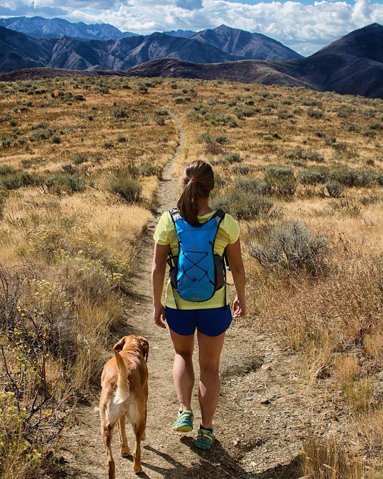 How to Get your Dog Ready for Their First Backpacking Trip! Girl on a