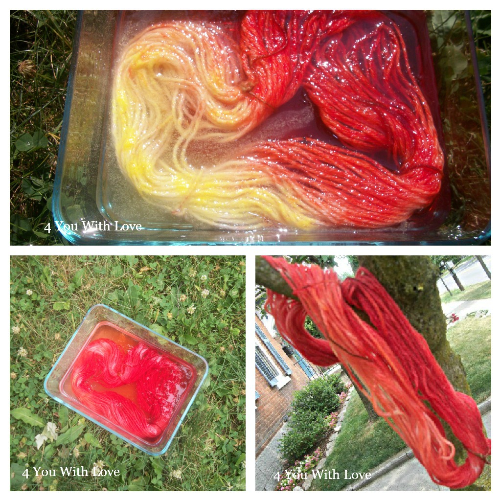 Multi Color Sun Dyed Yarn With Kool Aid 4 You With Love