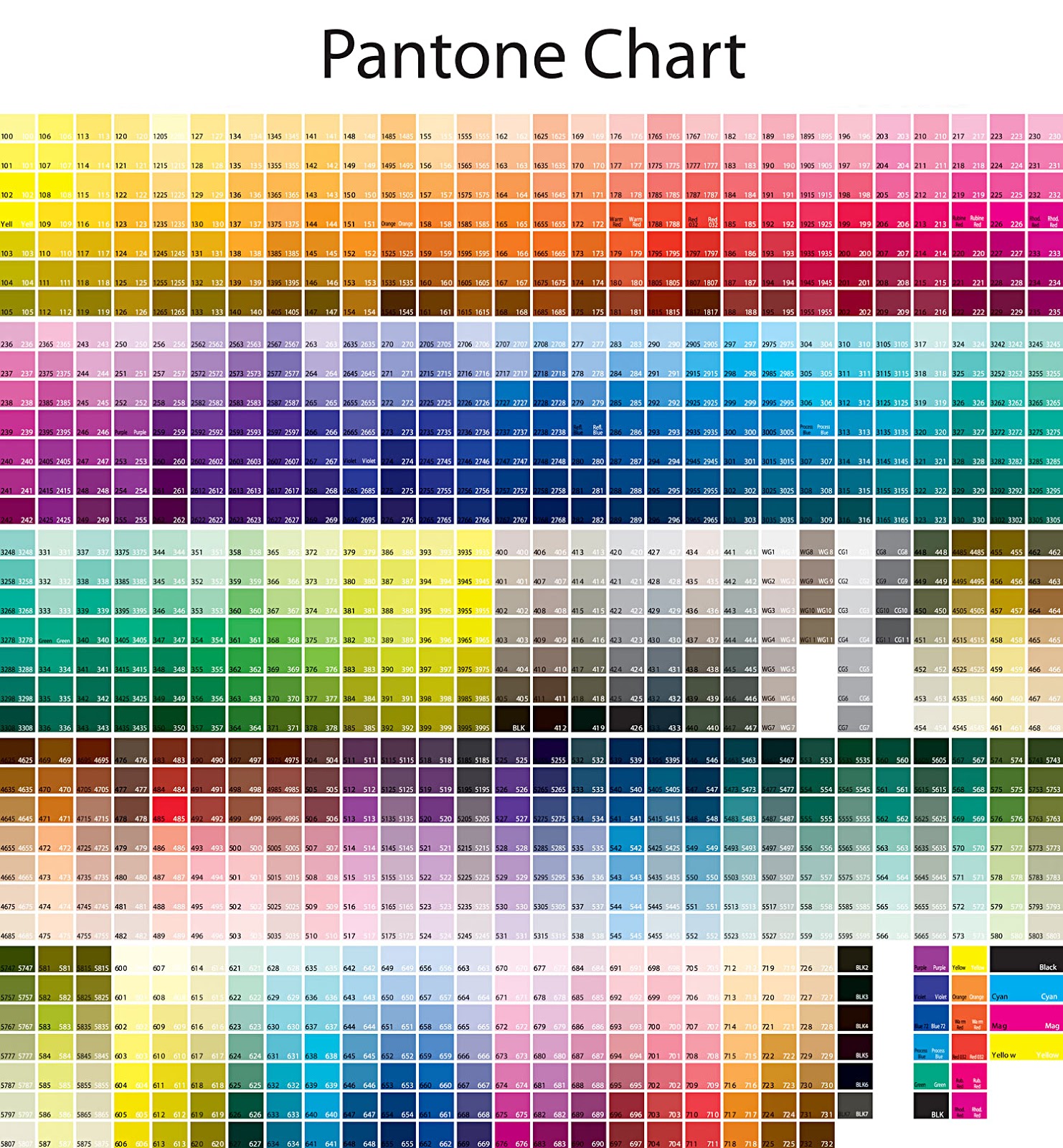 Purple Pms Color Chart
