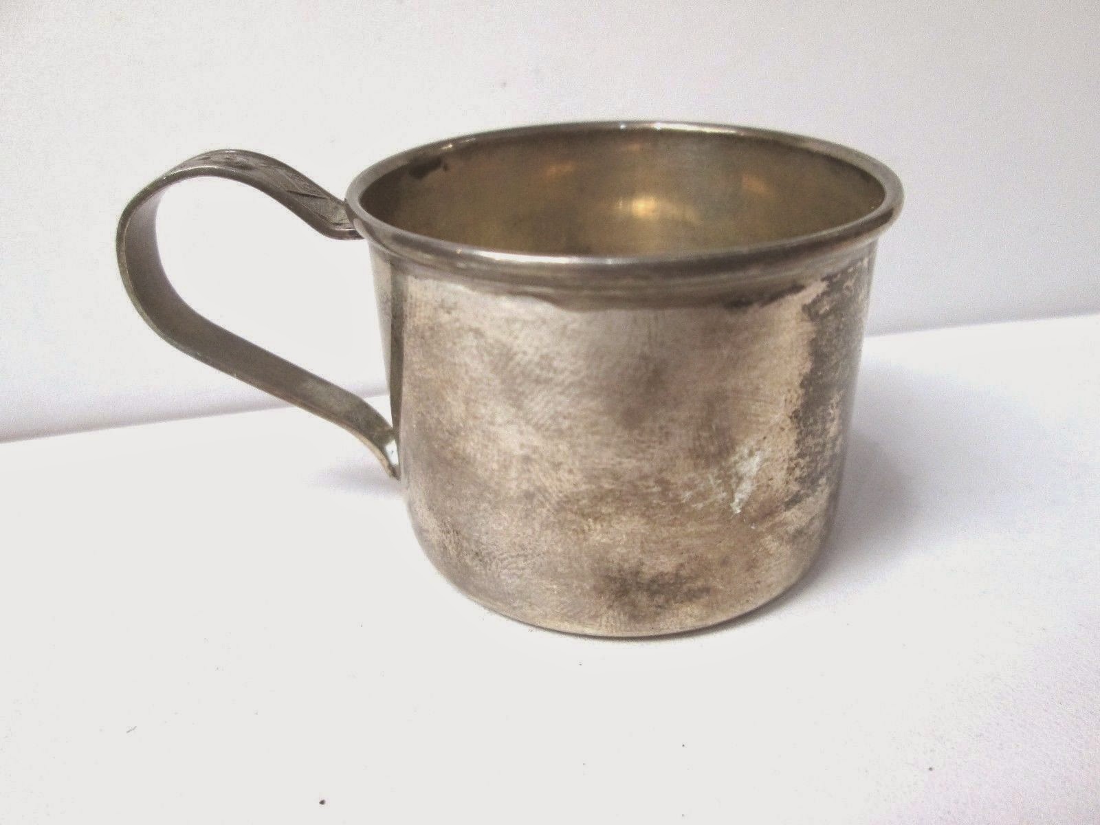 Антиквариат ДЕТСКАЯ КРУЖКА. Antique Lunt Sterling Silver Baby Cup
