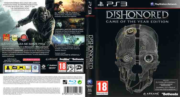Игры game of the year edition. Dishonored ps3 обложка. Dishonored диск ПС 3. Дисхоноред 3 пс3. Dishonored 2 пс3 обложка.