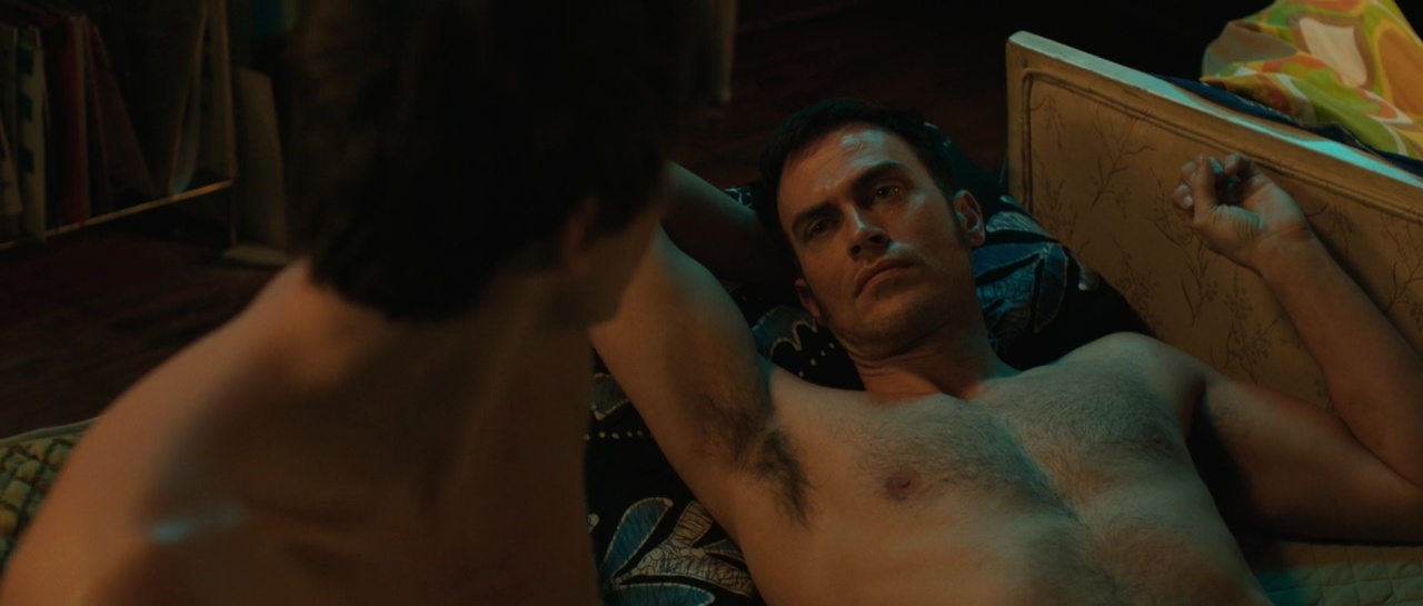 Tyler Blackburn and Cheyenne Jackson nude in Hello Again.