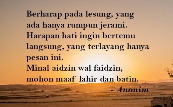 Pantun Lucu Mohon Maaf Lahir Dan Batin - Pantun Indonesia