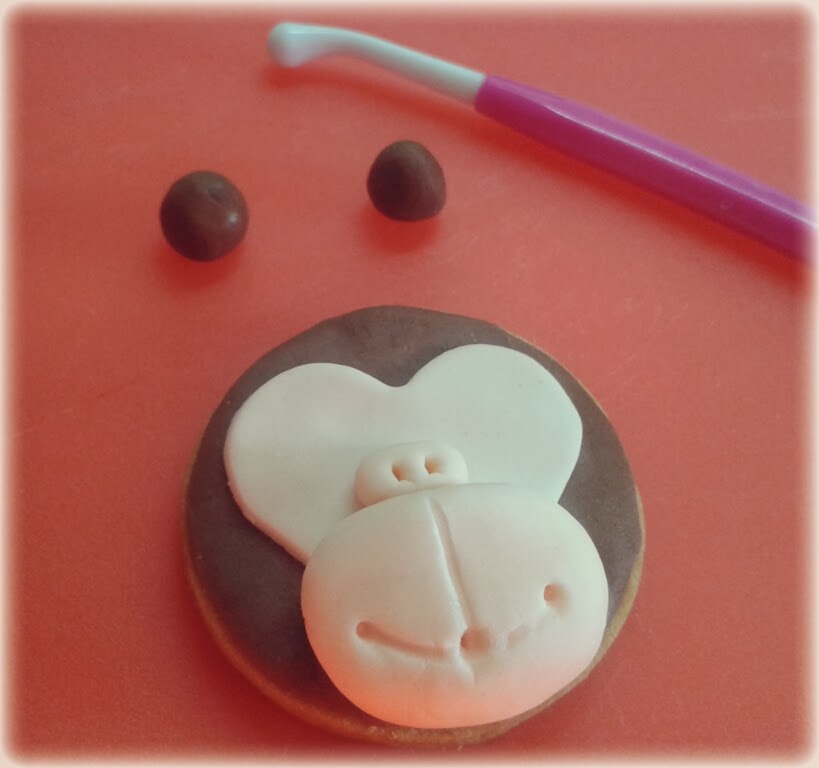Galleta Mono con fondant