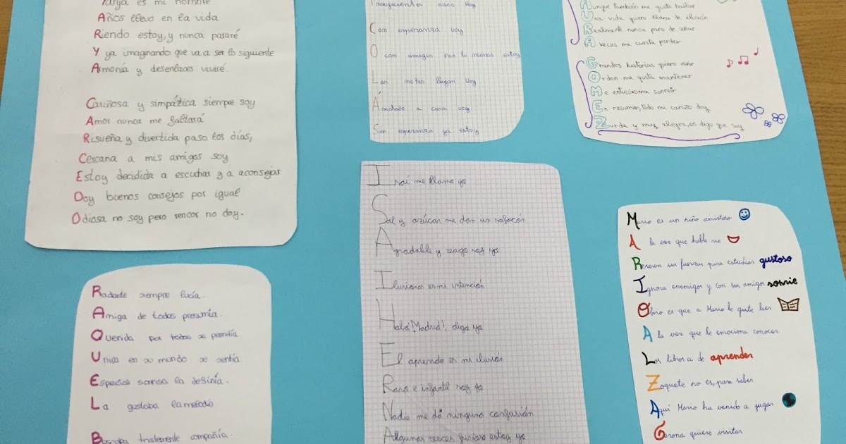 Los reyes del insti Acrósticos con nuestro nombre