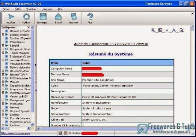 WinAudit : un logiciel portable pour faire l'inventaire de votre ordinateur