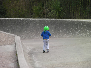 long concrete ramp in southsea skate park