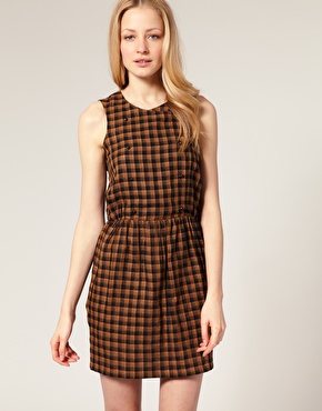 Retro Rack: Gail Carriger's French Outfits: Brown Gingham Pencil Dress ...