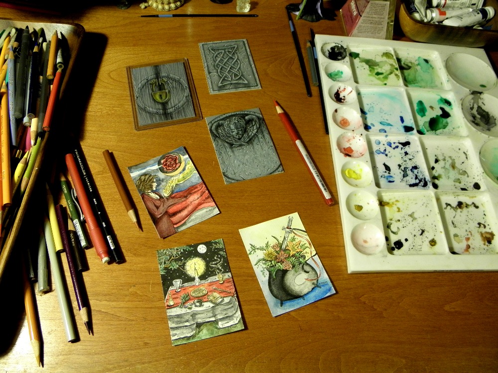 Tales from the Old Wooden Art Table ACEO Cards From the Archives