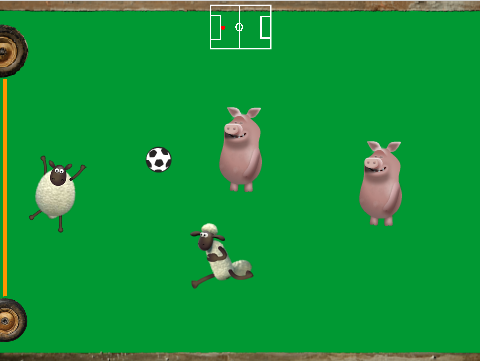 Screenshot of my Shaun the Sheep Football game