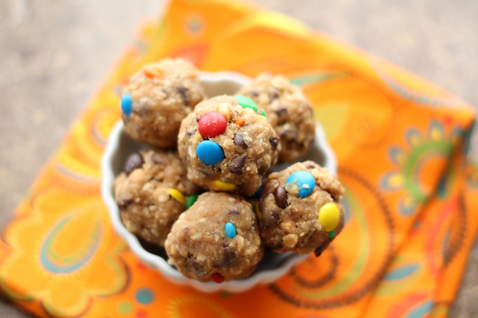 Barefeet In The Kitchen: Monster Cookie Dough Bites {naturally gluten ...