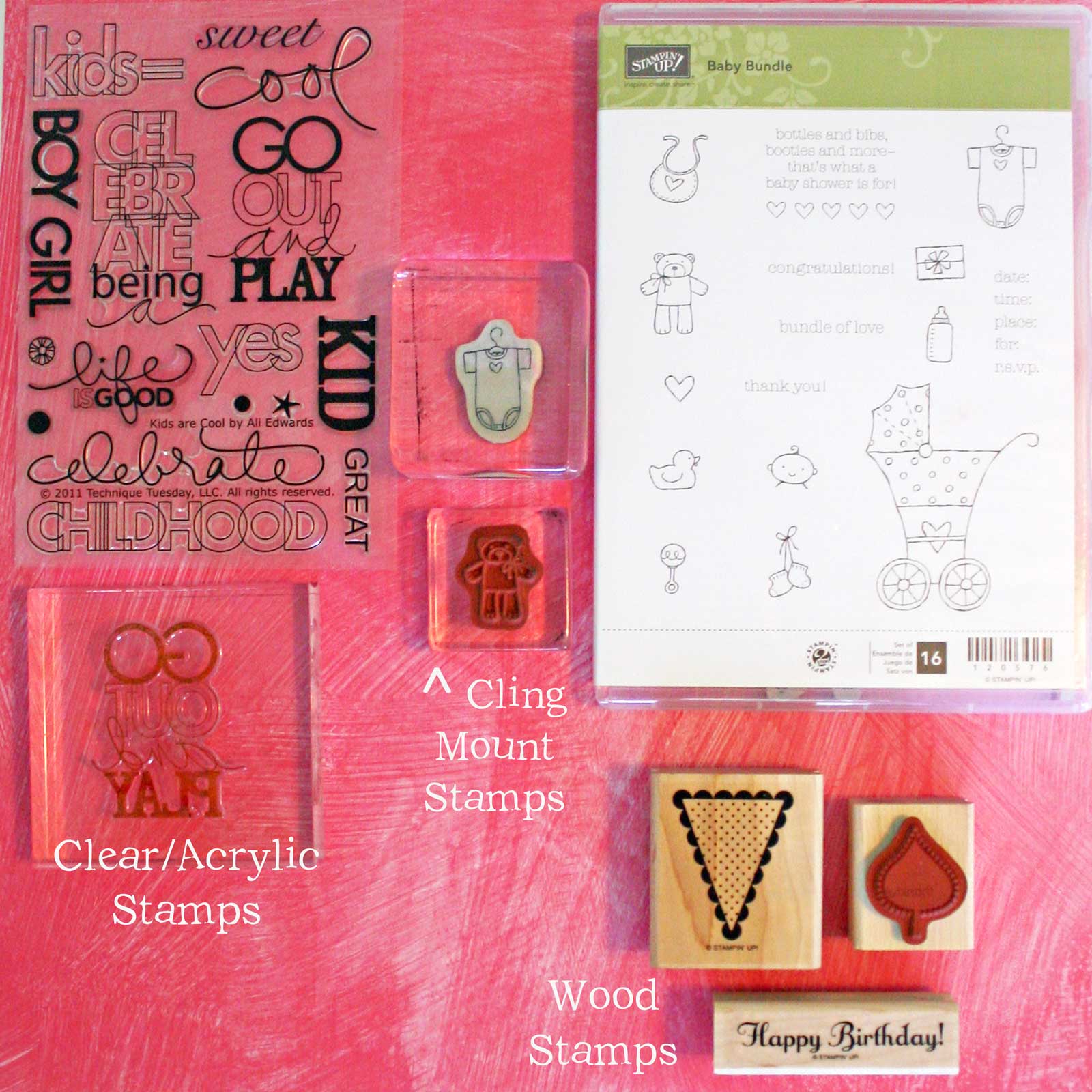 Inky Fingers How To Acrylic Stamps (Clear Stamps)