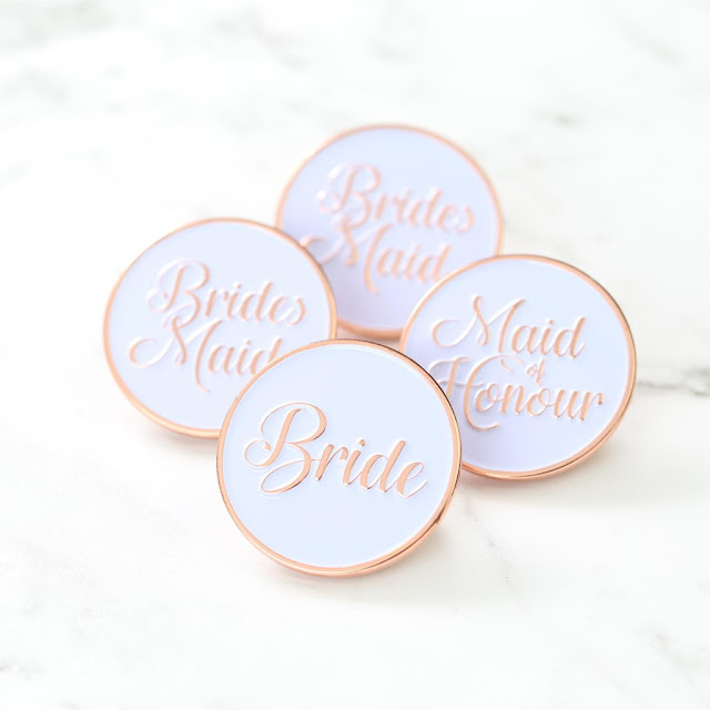 BRIDAL PARTY GIFTS ENAMEL PINS PERSONALISED GIFTS