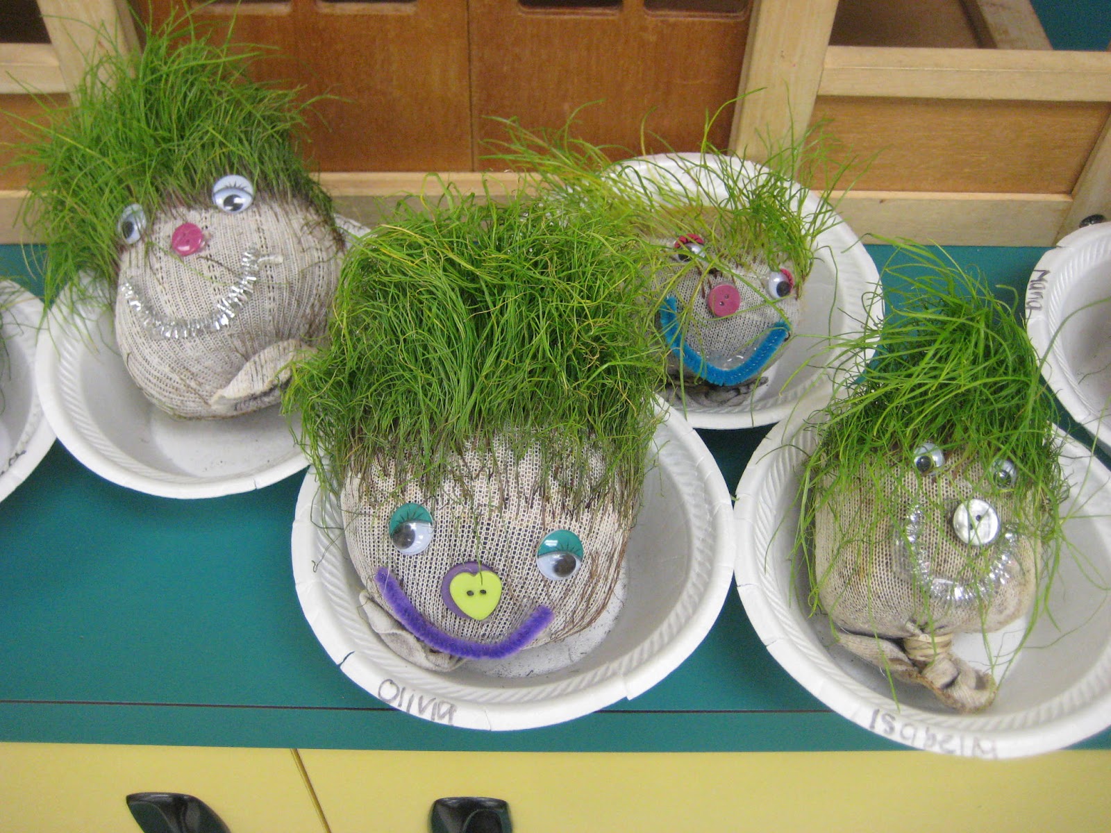 Kindergarten Smiles Grass Heads and More...