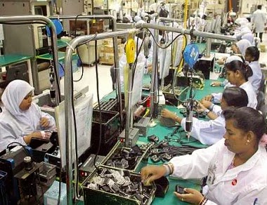 Factory workers in Malaysia