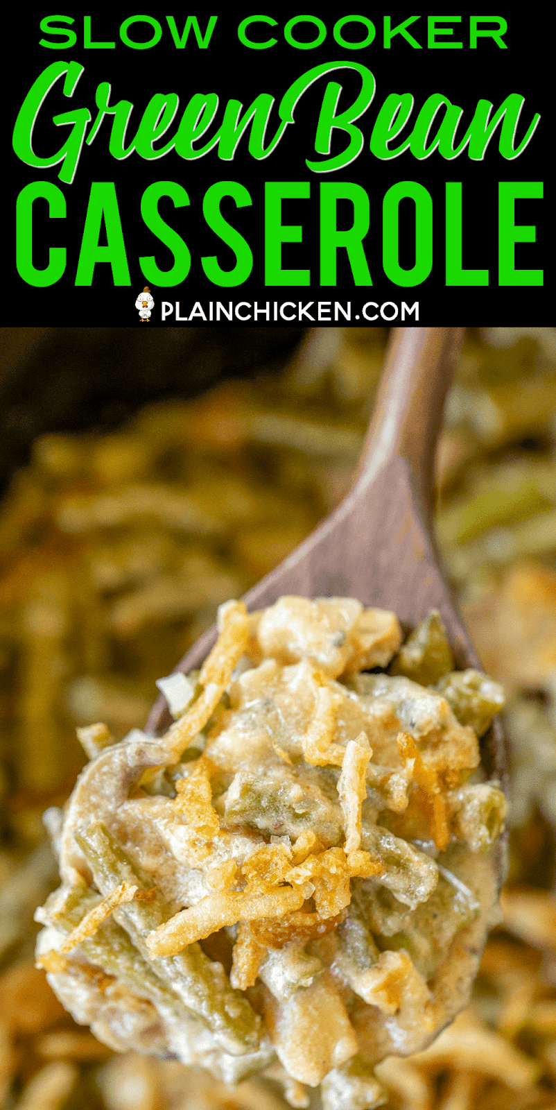 Slow Cooker Green Bean Casserole Plain Chicken®