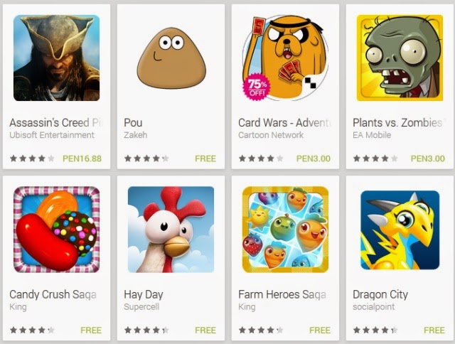 Descarga los Juegos mas Populares en Android