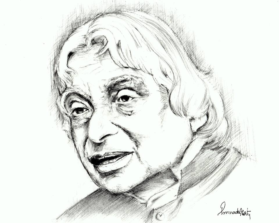 Sketches and Drawings ABDUL KALAM MISSILE MAN OF INDIA MY TRIBUTE