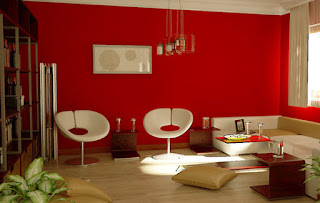 decoración sala roja