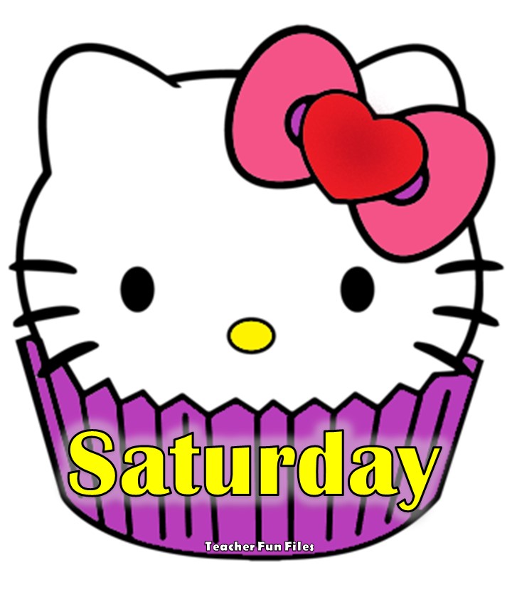 Teacher Fun Files Days of the Week Hello Kitty Flashcards