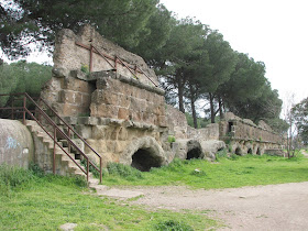 The Aqua Marcia aqueduct passes through the Tuscolano quarter of Rome, along with several others