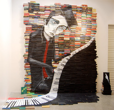 Old Books Used as Canvas