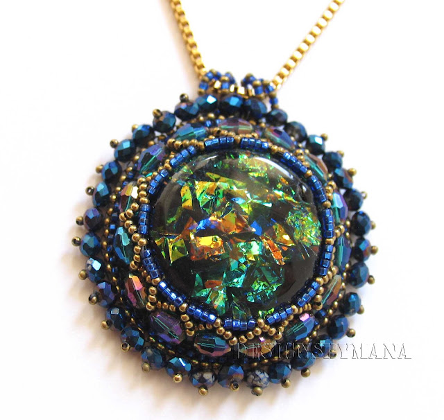 Beadfeast :home of handmade bead embroidered jewelry: Faux Dichroic ...