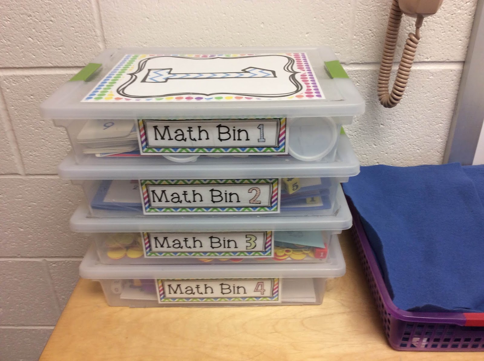 Math Bins First Grade Centers and More