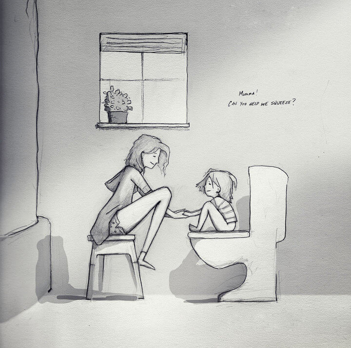 Artist Draws Emotional Illustrations Of His Life With His Wife And Children