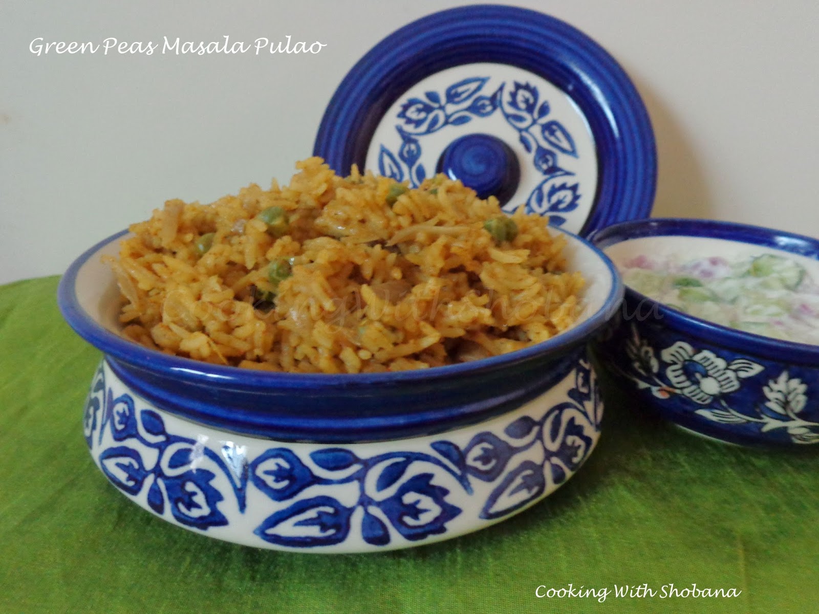 Cooking With Shobana GREEN PEAS MASALA PULAO