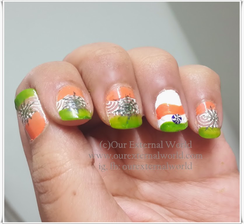 Independence Day Nail Art - Let The Tri-Color Inspire You