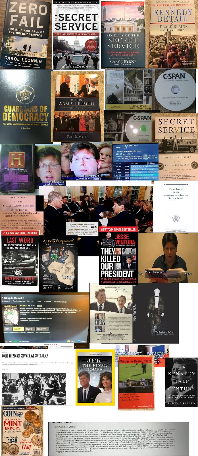 MAJOR SECRET SERVICE RELATED BOOKS/DVDS/BLU RAYS I AM REFERENCED IN