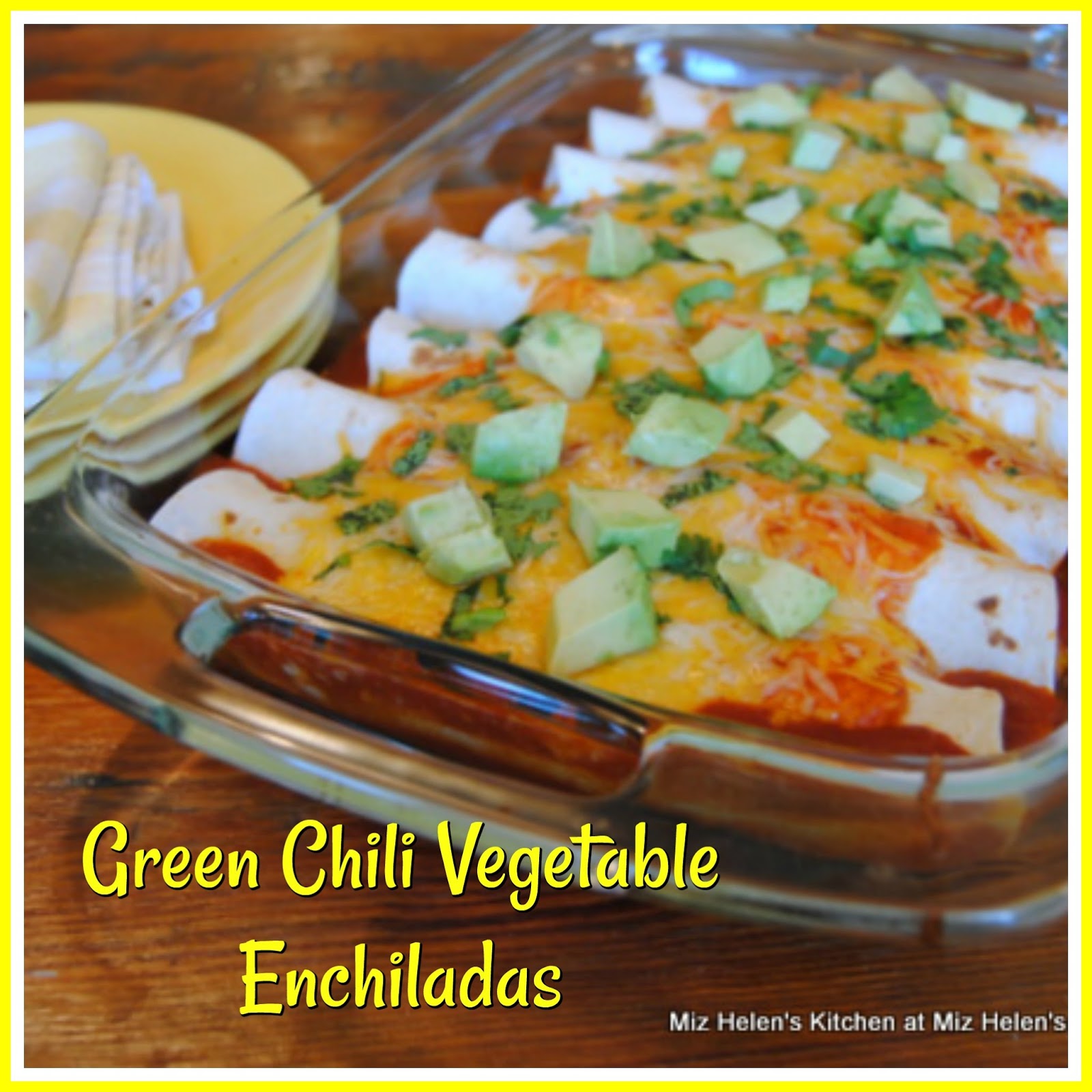 Green Chili Vegetable Enchiladas