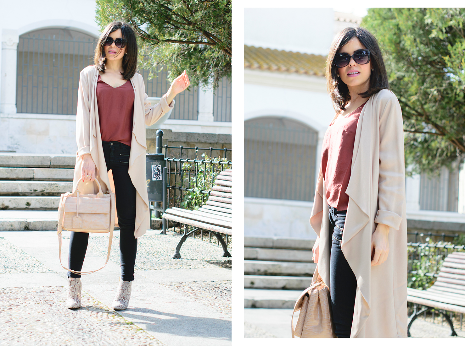 Look de Ponte unos tacones con botines de serpiente