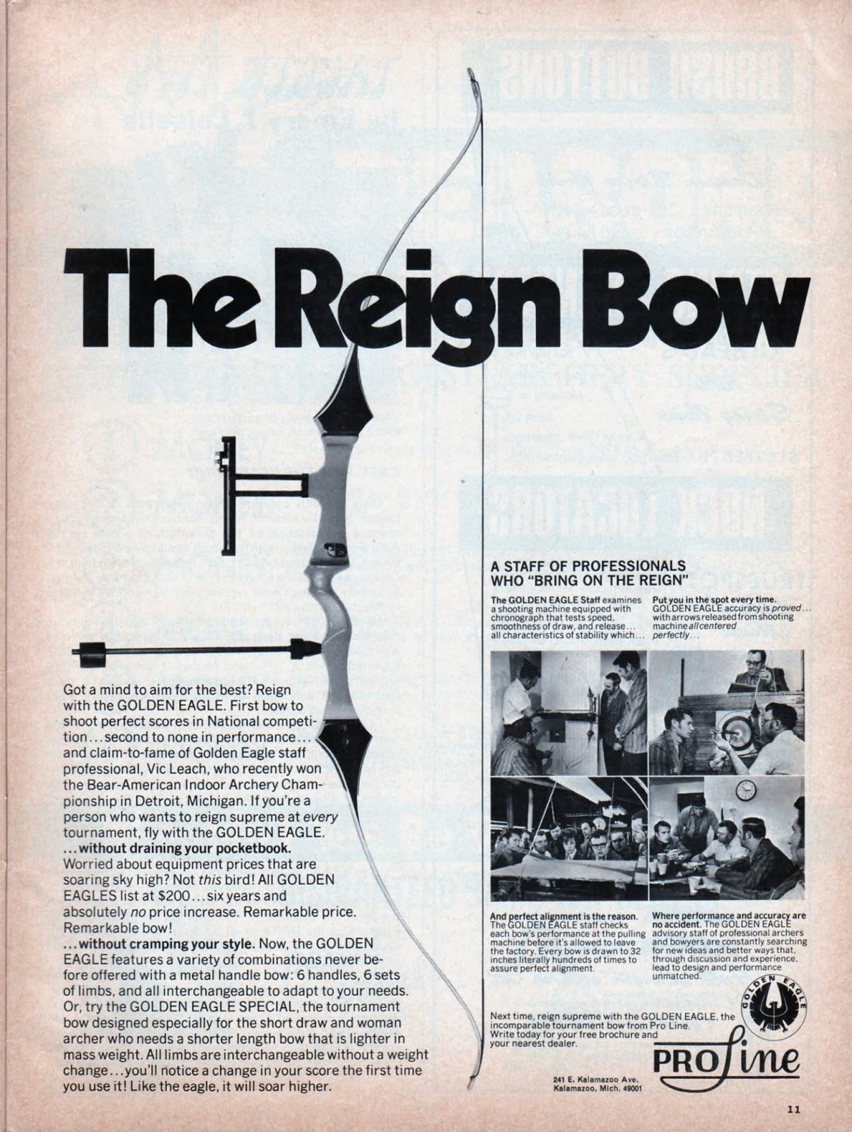 VINTAGE SHAKESPEARE / ROOT ARCHERY The GOLDEN EAGLE recurve