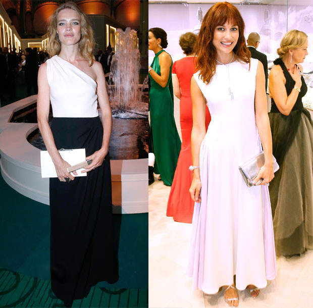 Natalia Vodianova: The model, Olga Kurylenko: Also dressed in Dior,