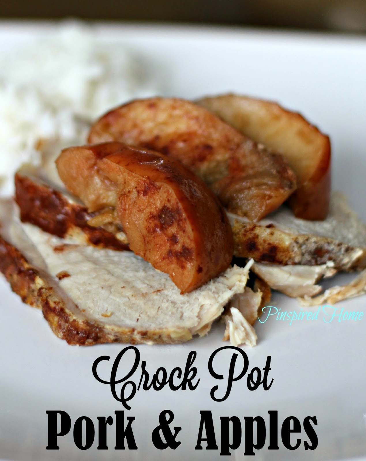 Pinspired Home Crock Pot Pork & Apples