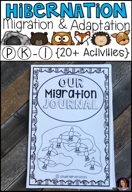 Hibernation, Migration and Adaptation Literacy Activities (PK-1) has all of the hands on writing and literacy centers and activities you will need for your unit.
