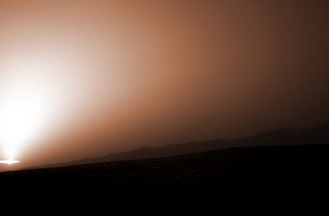 por do sol em marte curiosity