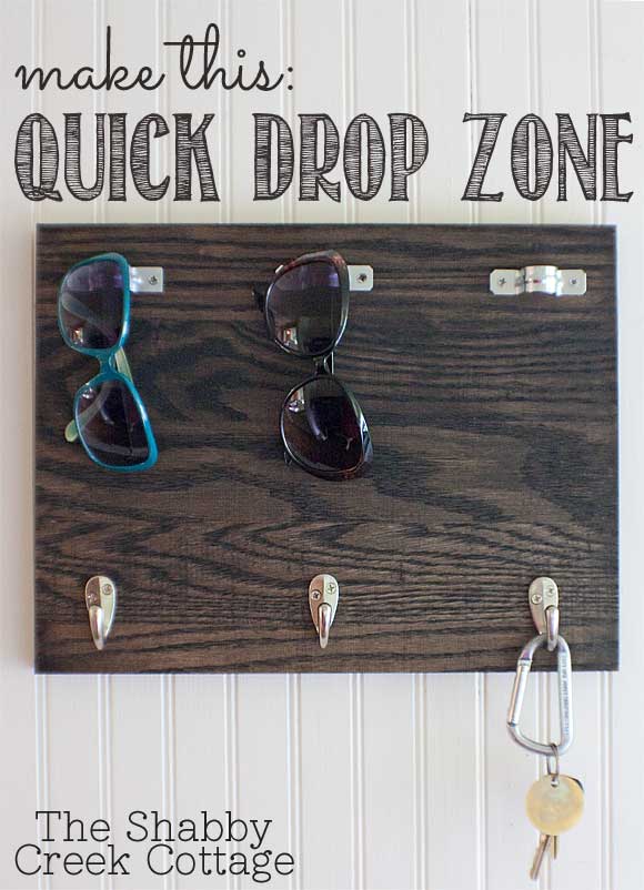 make this: quick drop zone - great for keeping keys and sunglasses in one place