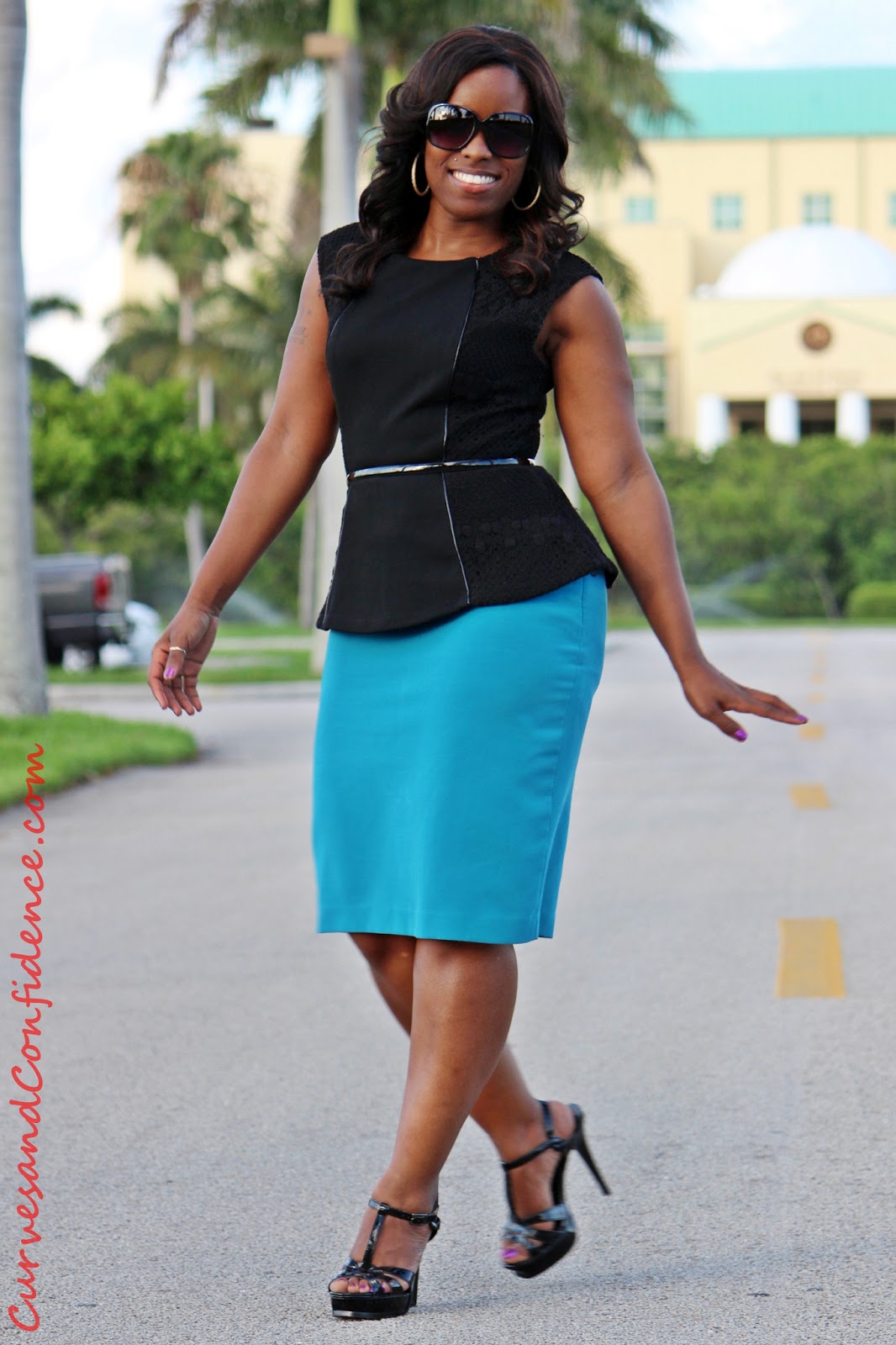 Peplum and a Pencil Skirt - Curves and Confidence