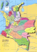 Mapa político de COLOMBIA colombia