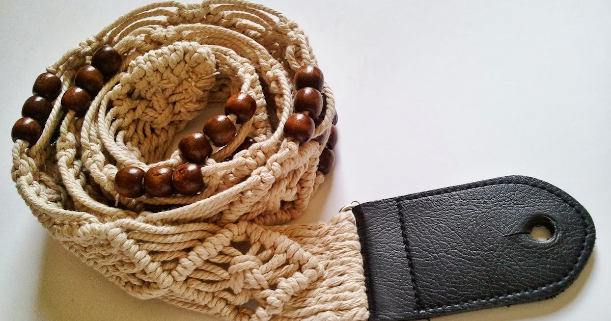 Macrame guitar strap deals