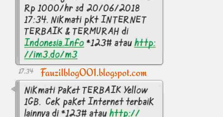 Cara Paket Yellow Rp 1000 Dapat 1gb Terbaru Kartu Indosat Fauzil Blog 001